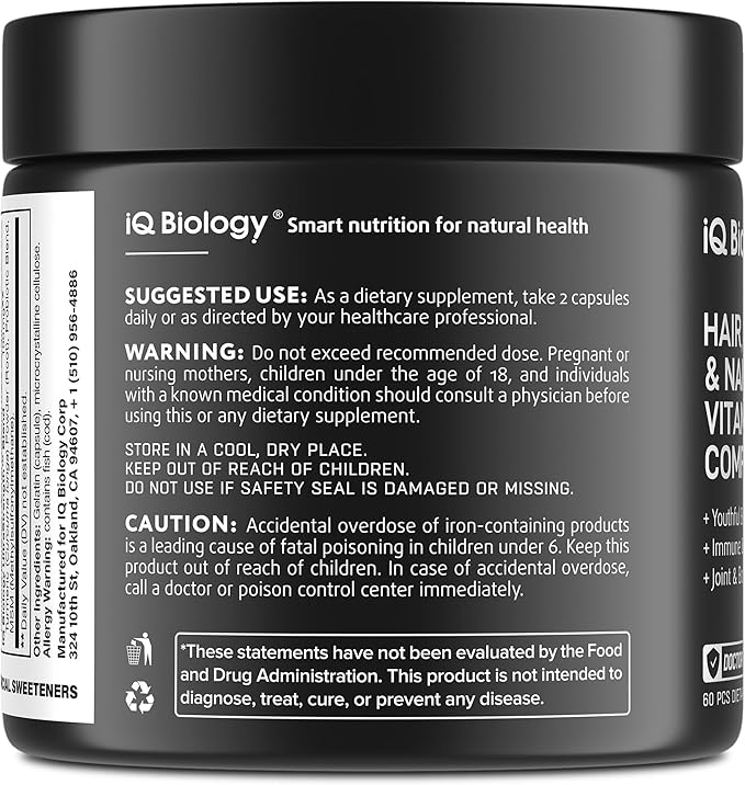 Biotin Collagen Keratin Neem Supplement - Hair Growth Vitamins for Women & Men - 10000mcg Biotin with Hyaluronic Acid & B Complex - Healthy Hair Loss Support - Skin and Nails Care - 120 Caps