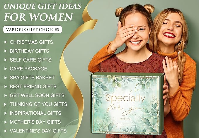 Christmas Birthday Gifts for Women Self Care Gift, Get Well Soon Gift Baskets Relaxing Spa Care Package for Women with Blanket, Unique Gifts Idea for Mom Mother Her Wife Girlfriend Best Friend Sister
