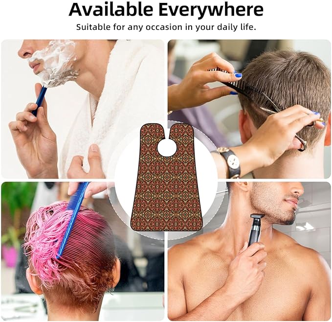 Waterproof Grooming Apron, Non-Stick Beard Bib with Suction Cups, for Tribal Ethnic Horses Art