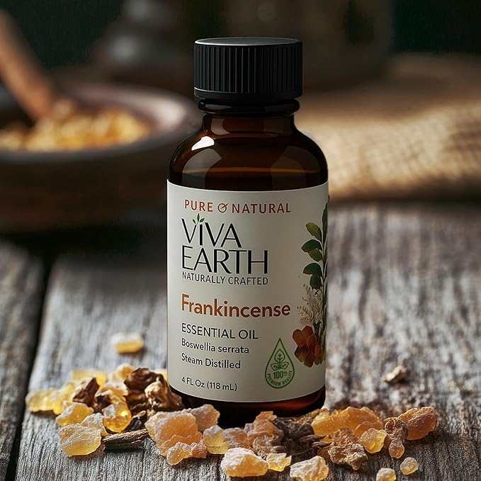 Frankincense Essential Oil – Pure and Natural Boswellia Oil for Diffusers, Skin Care, Hair and Scalp Blends, Massage, Soap and Candle Making, DIY and Home Fragrance – with Dropper, 4 oz