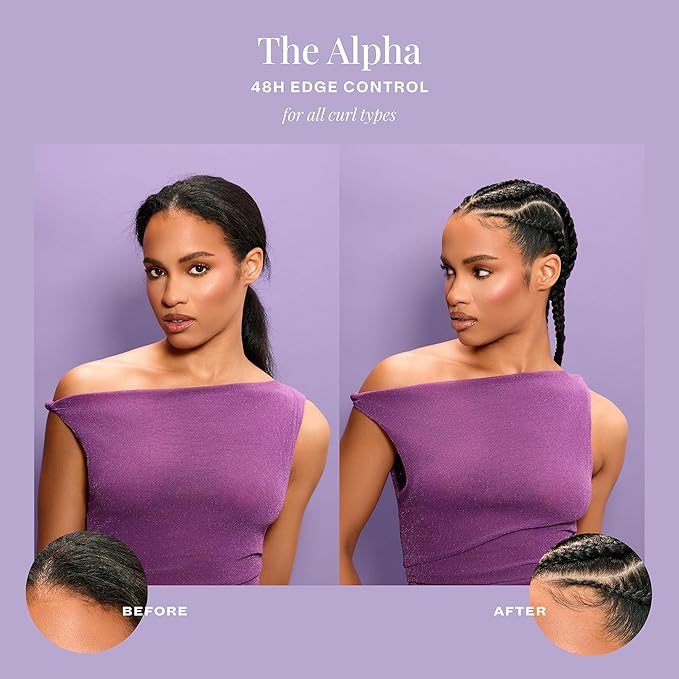 The Mane Choice The Alpha 48H Edge Control, 2 Oz, Smoothes & Nourishes Edges, Hair Gel for Coily, Wavy & Curly Hair, Infused with Pro-Vitamin B5, Aloe & Avocado Oil, Adds Brilliant Shine, Non-Flaking