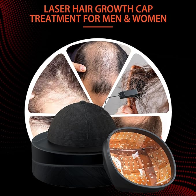Laser Cap (FDA Cleared), Professional Medical Grade Laser Hair Growth Treatment Product for Men & Women, Red Light Therapy for Hair Growth, Treat Alopecia
