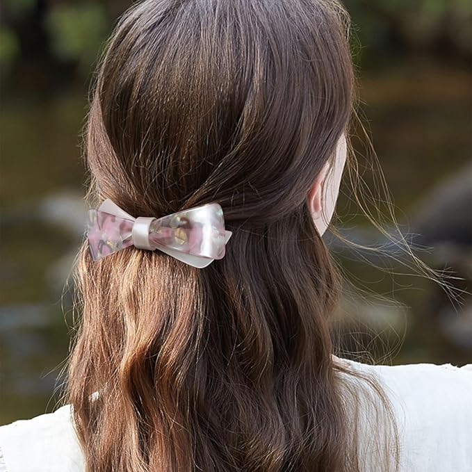 Hair Barrettes - French Barrette for Women Thick Hair - 3 Pcs Large Strong Hold Grip Clip for Women - Decorative Hair Clip (Butterfly Multicolor 1)