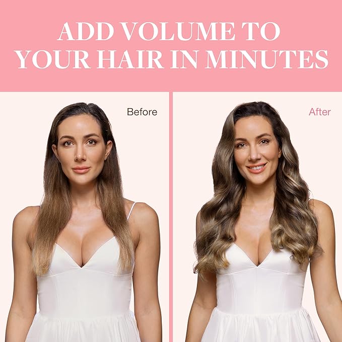 GOO GOO Clip in Hair Extensions Real Human Hair, Remy Human Hair Extensions Clip ins for Women, Natural Human Hair, 20inch 160g 7Pcs, #4/27/4 Balayage Chocolate Brown to Caramel Blonde