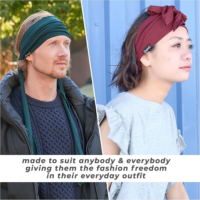 CHARM Japanese Headband Pirate Bandana - Men Ninja Head Wrap Women Hair Band