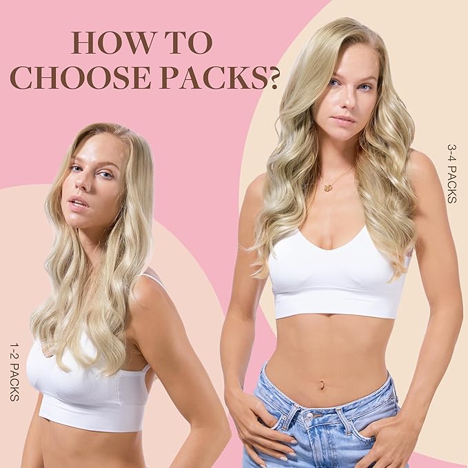 GOO GOO Tape in Hair Extensions Human Hair, 17A/60A Ash Blonde Highlighted Platinum Blonde, 20inch 100g 40pcs, Skin Weft Seamless Invisible, Silky Straight with Thick Ends, Remy Human Hair
