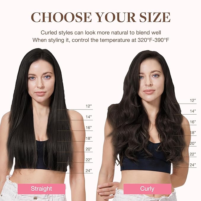 GOO GOO Clip in Hair Extensions Real Human Hair, Remy Human Hair Extensions Clip ins for Women, Natural Human Hair, 20inch 120g 7Pcs, 2A Light Brown
