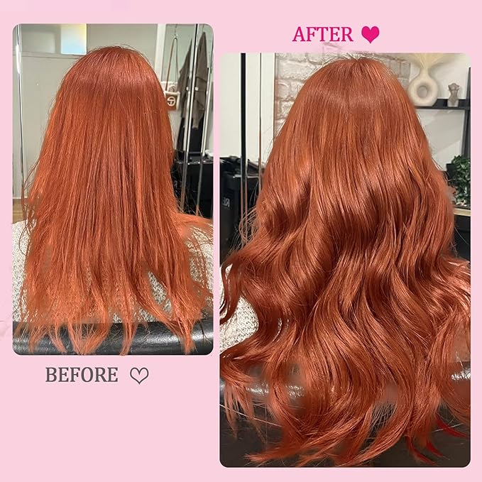 16inch 110g Clip in Hair Extensions Real Human Hair Copper Kinky Straight Clip Ins Seamless Natural and Soft Hair Clip on Hair Extensions for Women Thick End 8pcs 18Cips/pack