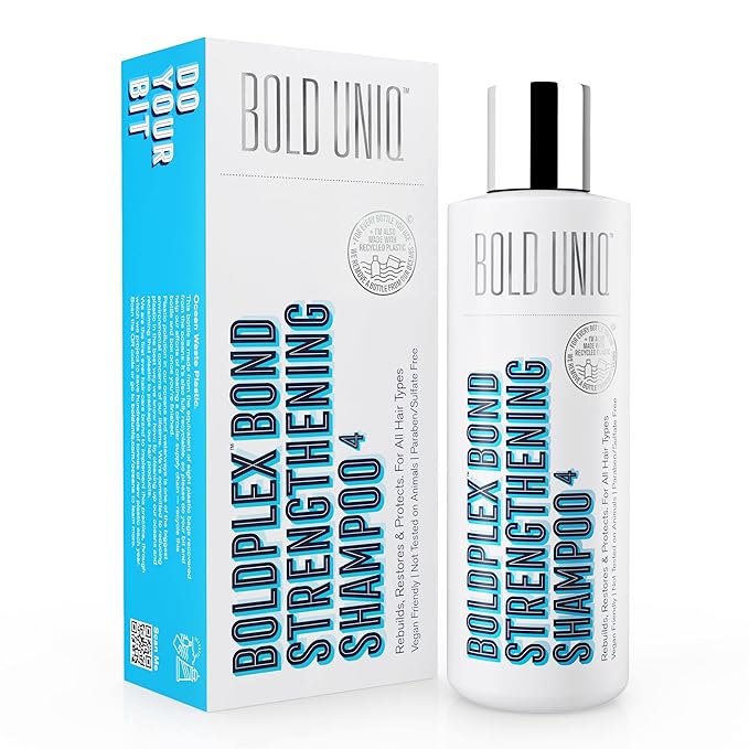 BoldPlex 4 Bond Strengthening Protein Shampoo for Dry Damaged hair - Hydrating Formula for Curly, Dry, Colored, Frizzy, Broken or Bleached Hair Types. Cruelty-free & Vegan