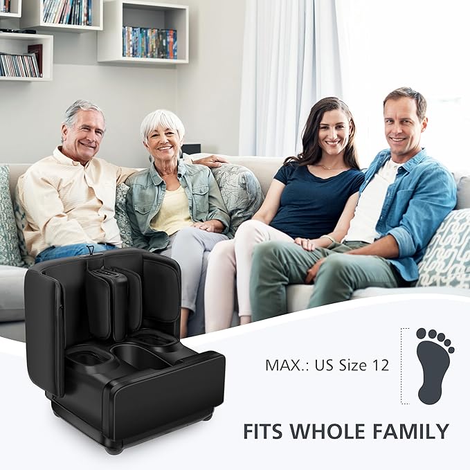 COMFIER 2-in-1 Shiatsu Foot Massager&Foot Rest,Foot and Calf Massager with APP Control,Heated Feet Massager for Home Office Use,Gifts for Men Women