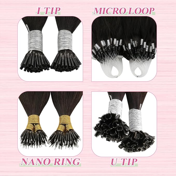 YoungSee Utip Hair Extensions Human Hair Brown Balayage U Tip Human Hair Extensions Ombre Dark Brown to Browns Hot Fusion Hair Extension 22In Ktip Extensions 1G/S 50G for Long Hair