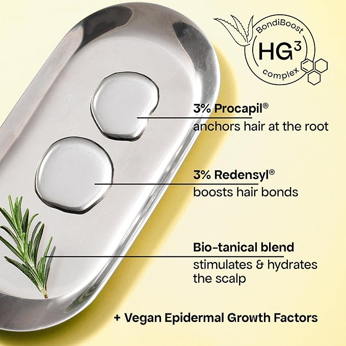 BondiBoost HG Lock Drops Daily Hair Serum (60ML) – Non-Greasy, Reduces Hair Thinning, Stimulates Scalp, Supports Thicker Fuller Hair – Vegan, Color-Safe, Lightweight for All Hair Types & Textures