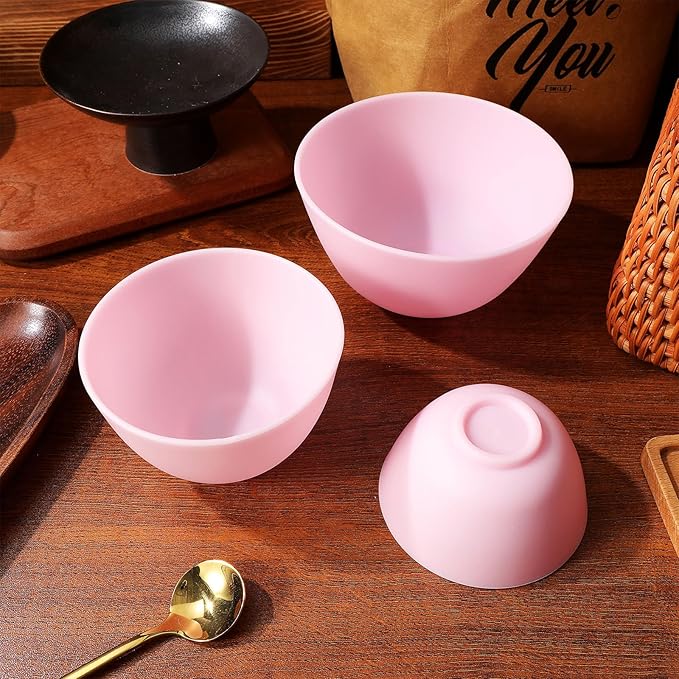 Facial Mask Mixing Bowls, Silicone DIY Face Mask Bowls for Hair Treatments and Oils, Cosmetic Beauty Tool for Home Salon Spa Face Skin Applicator