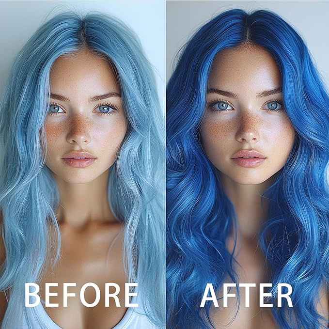 Blue Temporary Hair Color Spray for Adlut & Teens, 1-Day Washable Hair Spray, Bold Vibrant Shade for Halloween, Cosplay, School Spirit Days, Crazy Hair Day