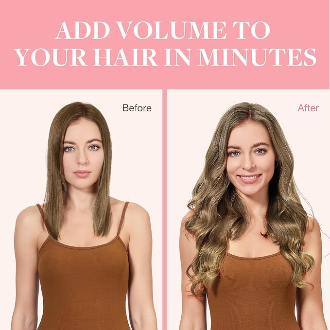 GOO GOO Clip in Hair Extensions Real Human Hair, Remy Human Hair Extensions Clip ins for Women, Natural Human Hair, 14inch 120g 7Pcs, 7 Bronde