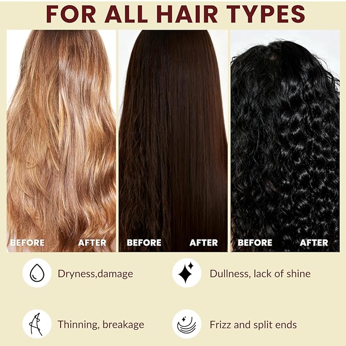 Collagen Hair Mask & Argan Oil for Damaged Hair-Hair Damage Repair Treatment Set -Deep Conditioning for Curly or Straight Thin Fine Hair,Split Ends Hair 3.38 fl.oz+7.06oz