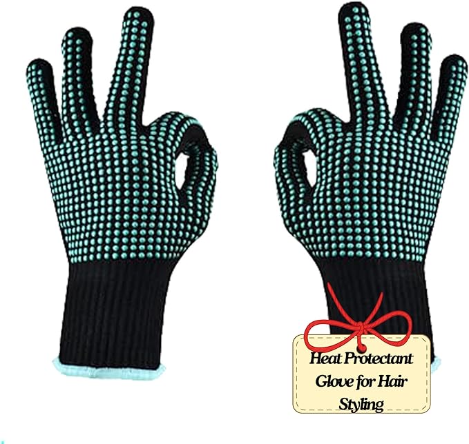 Heat‑Resistant Gloves–Silicone‑Grip Protection for Hair Styling, Curling & Flat Iron, Heat Press, Sublimation–Universal Fit