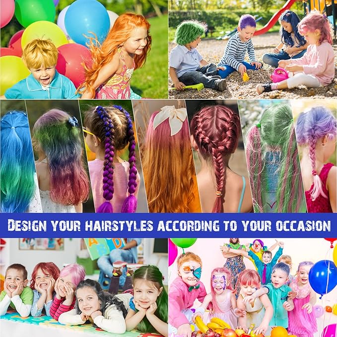 Kids Color Hair Wax, Ultikare Light Blue One-Day Wash-Out Hair Dye Wax Temporary Hair Color For Kids Children Hair Makeup For Boys Girls Gift Christmas No Messy