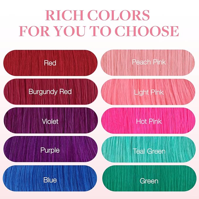GOO GOO Tape in Hair Extensions Human Hair, Red, 18inch 25g 10pcs, Colored Tape ins Human Hair Extensions, Silky&Soft Invisible Tape Ins, Hair Highlighted for Party