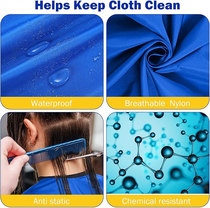 12Pcs Barber Cape 64 x 56'' Large Waterproof Hair Cutting Salon Cape Adjustable Snaps for Hair Dye Salon Stylist Supplies