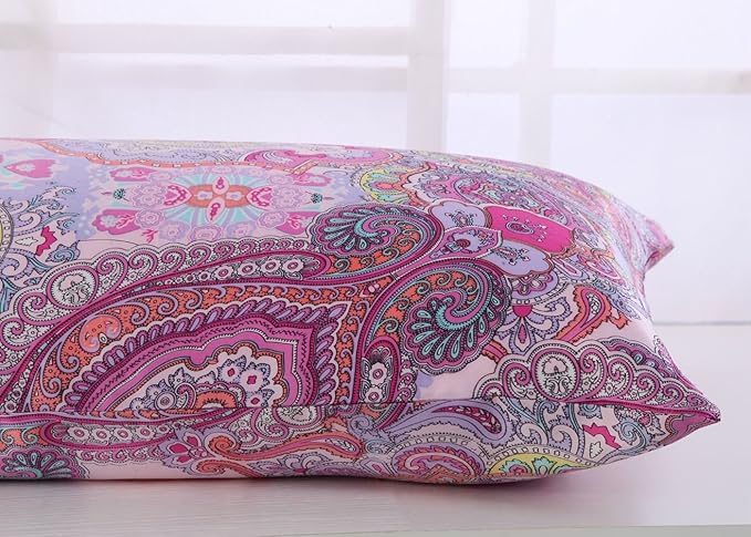 SLPBABY Silk Pillowcase for Hair and Skin with Hidden Zipper Print (Queen, Pattern8)