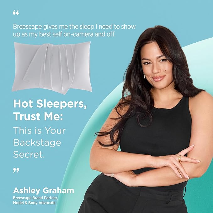 Breescape Cooling Pillow Cases King Size - BlendTek™ Dry & Cool Technology for Hot Sleepers and Night Sweats, 2 Pack Ultra Soft & Smooth Pillowcases for Hair & Skin Care, 20" x 36", Mint Green