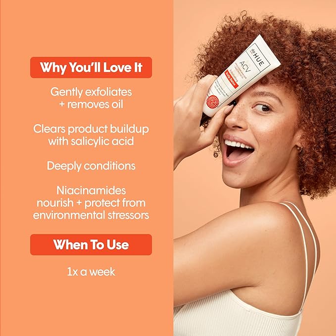 dpHUE ACV Exfoliating Scalp Detox - 4 oz - Helps Reduce Shedding & Promote Healthy Hair Growth - With Salicylic Acid & Niacinamide - No Added Fragrance - Vegan & Color Safe