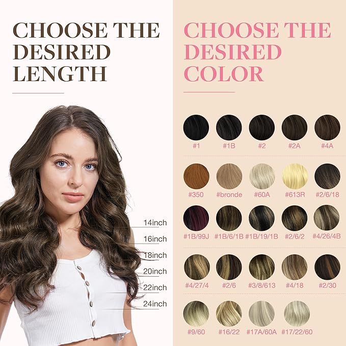GOO GOO Tape in Hair Extensions Human Hair, 1B/6/1B Balayage Natural Black to Chestnut Brown, 20inch 50g 20pcs, Skin Weft Seamless Invisible, Silky Straight with Thick Ends, Remy Human Hair