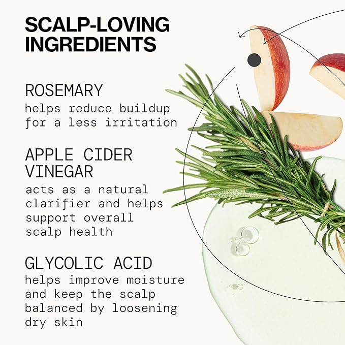 Pacifica Scalp Detox Set – Rosemary Apple Cider Vinegar Scalp Exfoliating Tonic with Scalp Massager Brush, Deep Cleansing & Clarifying Treatment for Buildup, Dry Flaky Scalp, Vegan