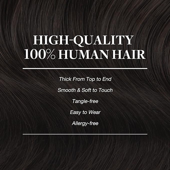 GOO GOO Clip in Hair Extensions Real Human Hair, Remy Human Hair Extensions Clip ins for Women, Natural Human Hair, 24inch 120g 7Pcs, 2 Dark Brown