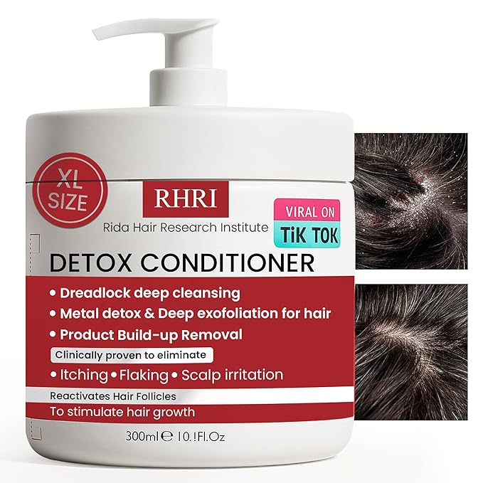 Detox Conditioner – Deep Cleansing Hair Conditioner for Damaged Dry Hair | Heavy Metal Detox & Build-Up Removal | Nourishing Scalp Care, Sulfate-Free Formula – 300ml