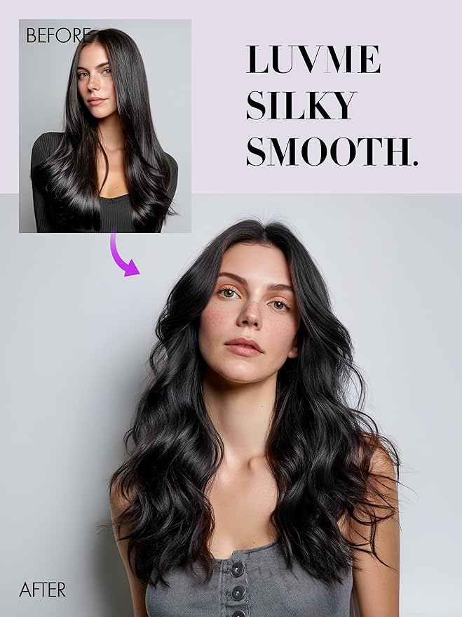LUVME Invisible Clip in Hair Extensions Real Human Hair, 20 inch 110g 6Pcs, Natural Black Remy Human Hair Extensions Clip ins for Women, Natural Human Hair