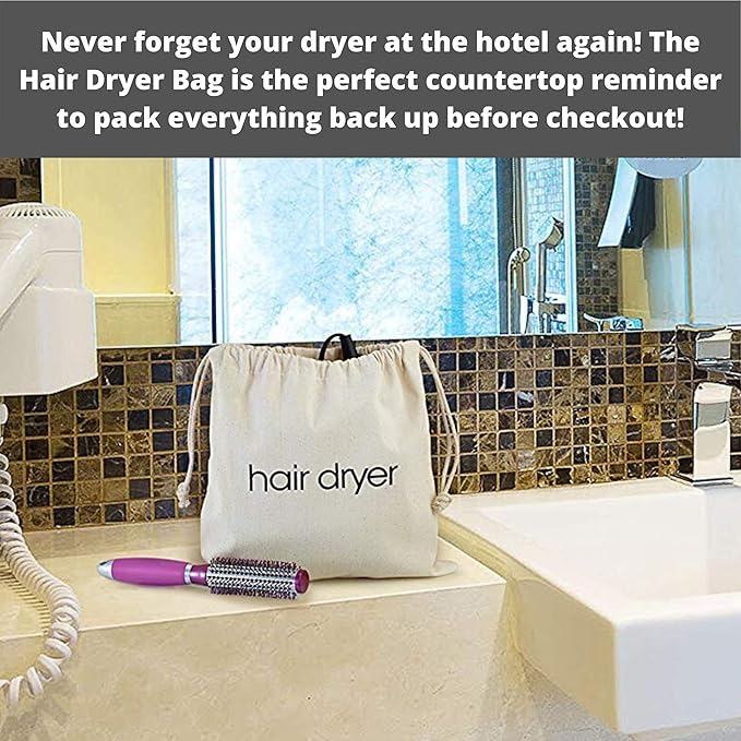 Hair Dryer Bags by Radiant Complex: Perfect for travel, and safe storage of any hair dryer, curling iron, straightener, brush or makeup bag. Convenient 12.25" x 13.25" size fits any hair accessory.