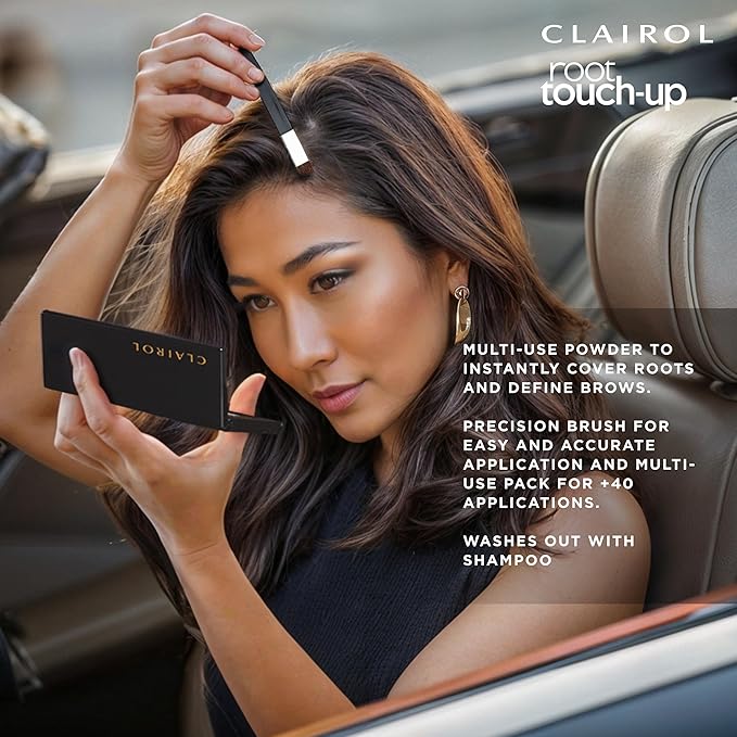 Clairol Root Touch-Up Temporary Concealing Powder, Dark Brown Hair Color, Pack of 3