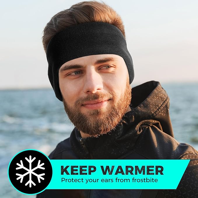 WTACTFUL Double-Layer Fleece Pro, Ear Warmers Muffs Cold Weather Winter Headband Ear Covers for Men Women Ski Running Cycling