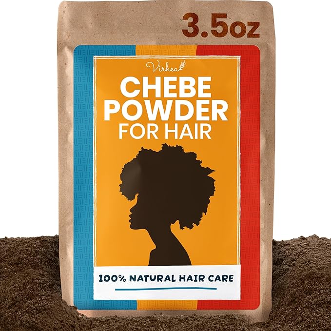 Chebe Powder for Natural & 4C Hair (3.5oz / 100g) – Authentic African Hair Growth Treatment from Chad – Moisturizing & Strengthening Hair Mask – Helps Reduce Breakage & Retain Length