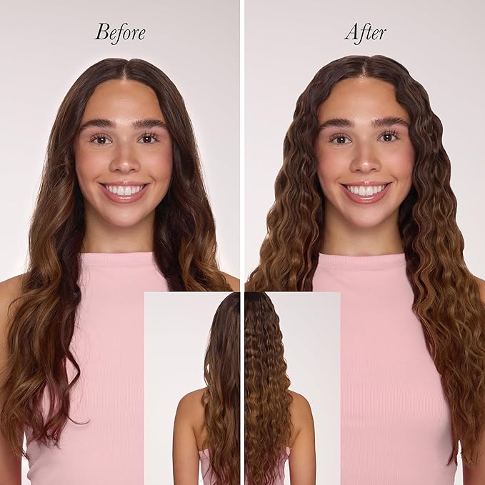 L'ANGE Hair VersaWaver Adjustable Titanium Waver | Pick 19mm or 32mm Waves with 1 Tool | Titanium 3-Barrel Waving Tool | Cool Tip Also Rotates Barrel to Change Wave Lengths (Blush)