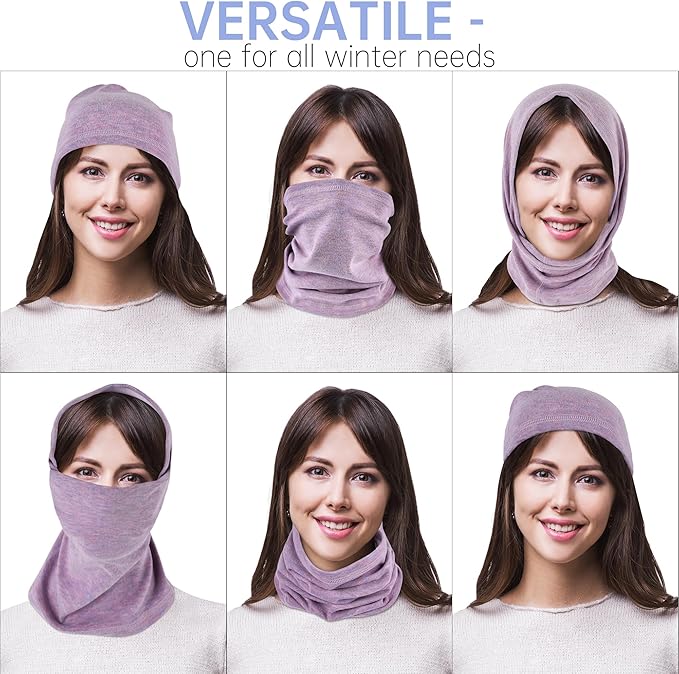 Winter Neck Gaiter Warmer, Soft Fleece Face Mask Scarf for Cold Weather Skiing Cycling Outdoor Sports