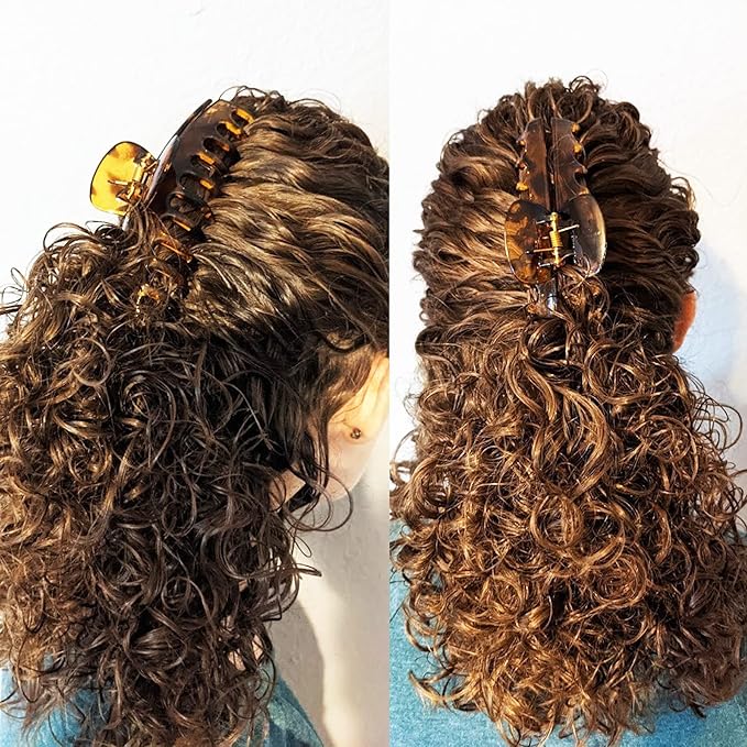 5.5“ Extra Large Hair Clips Long Thick Hair Women’s Jumbo Hair Claw Clips Huge Black Brown XL Giant Claws Strong Basic Gripper