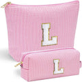 YOOLIFE Birthday Gift for Kids Teen Girls Gifts for Girls, Pink Makeup Bag Cosmetic Bag Daughter Sister Gifts Birthday for Women Teacher Gifts Preppy Makeup Bag Mothers Day Gifts L