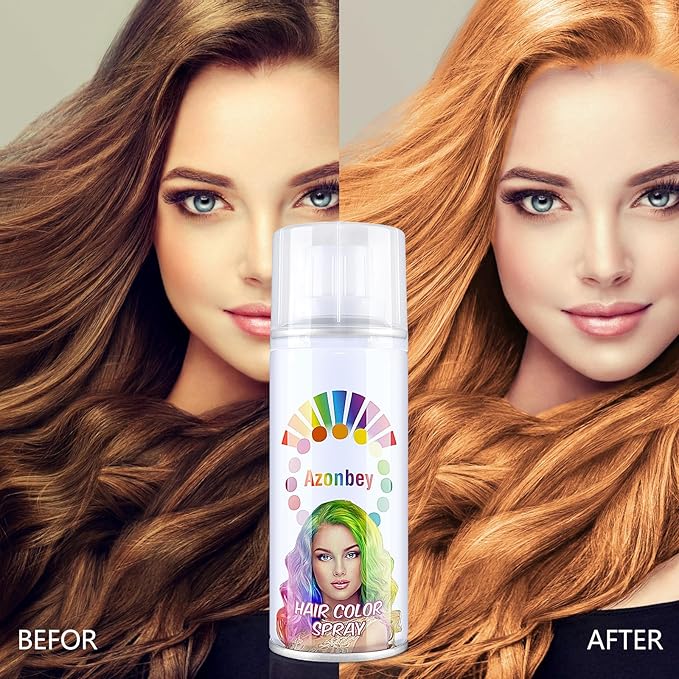 Halloween Hair Spray,Temporary Hair Color Spray for Women Kids Men,Washable Hairspray,Colored Hair Spray,Color Hairspray for Halloween,Party,Cosplay,Christmas Day (Orange)