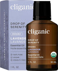 Cliganic Organic Lavender Essential Oil, 1oz - 100% Pure Natural Undiluted, for Aromatherapy Diffuser | Non-GMO Verified (Packaging May Vary)