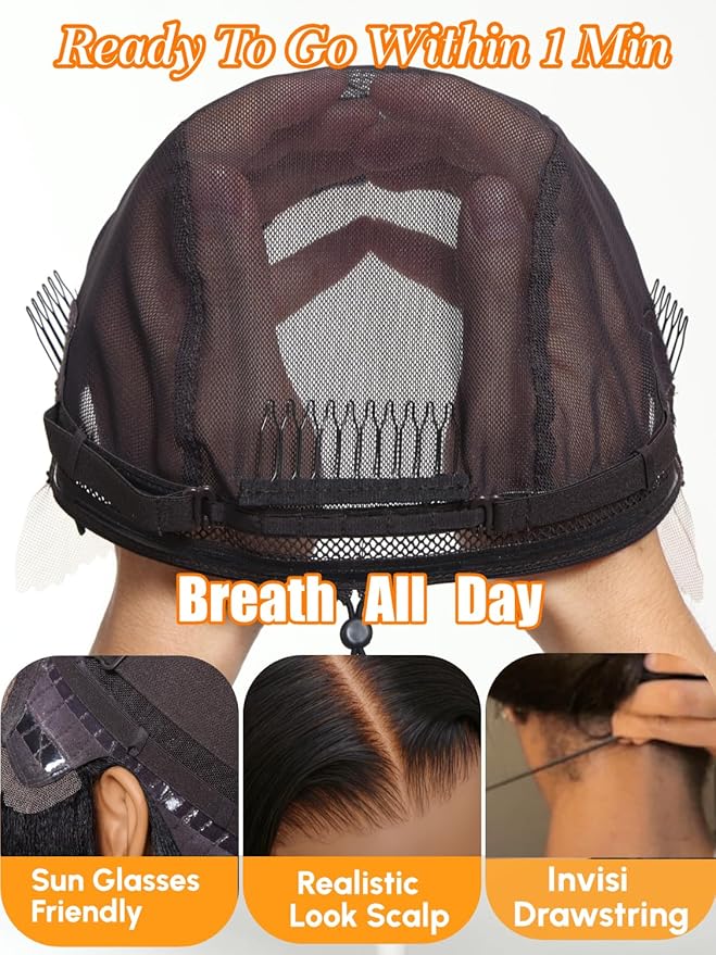 Julia Hair Golden Brown Highlight Water Wave and Jerry Curly Wig Mixed Curls 13X4 Lace Front Pre Everything Wigs Glueless Human Hair Lace Frontal with Invisi Drawstring Ready to Go 22 Inch