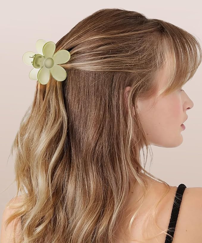 8PCS Hair Clips for Women, Flower Claw Clips for Thick Hair, Non-Slip Hair Accessories with Multi-Styles, Colorful Hair Claw Clips and Variety Pack, Ideal for Girls
