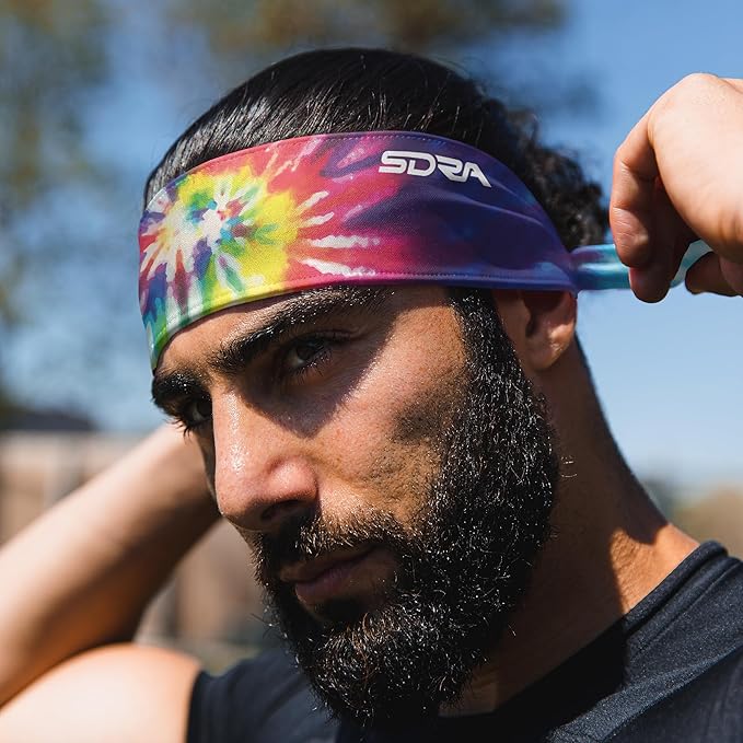 Suddora Tie Dye Headband - Lightweight & Comfortable for Running, Workout, Football, Cosplay & Costumes