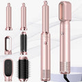 6 in 1 Hair Dryer Brush, Detachable Air Styler, 3 Heat Settings Blow Dryer Brush Frizz-Free Volumizing, Straightening, Curling ALCI Safety Plug for Travel & Home Styling (Pink-A)