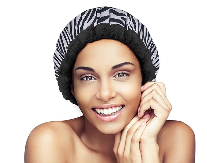 Glow by Daye Cordless Deep Conditioning Thermal Heat Cap, Microwavable Heat Therapy for Hair, Portable, Reversible The Safari