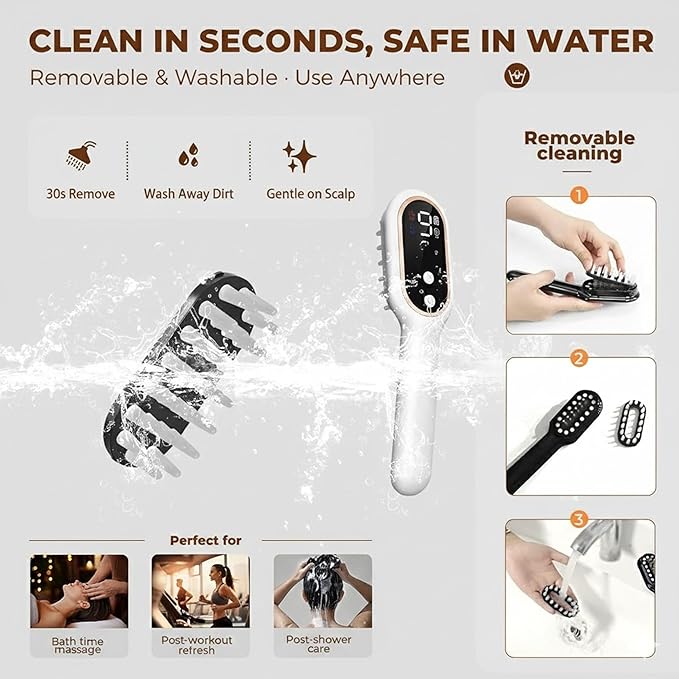 Red Light Therapy Hair Growth Brush, Electric Scalp Care Comb for Men and Women, Hair Wellness Treatment
