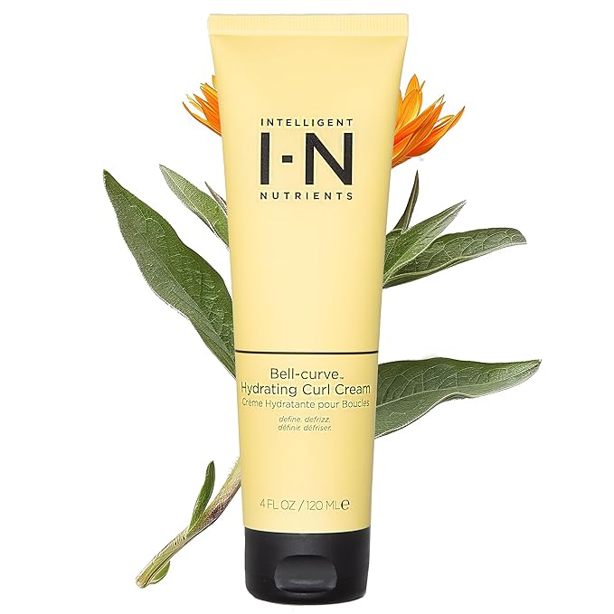Bell-curve Curl Cream for Curly Hair – Defines, Softens & Controls Frizz, 97% Natural, 11% Organic, Vegan, Clean Beauty, with Safflower Seed Oil & Aloe, Lightweight Moisture & Shine, 4 oz