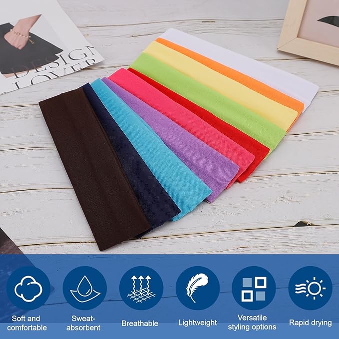 23 Pack Headbands for Women, Include Black, White, Pink, Red Headband